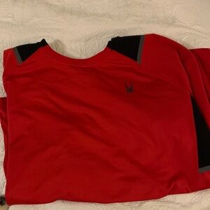 Spyder Black and Red Activewear Top